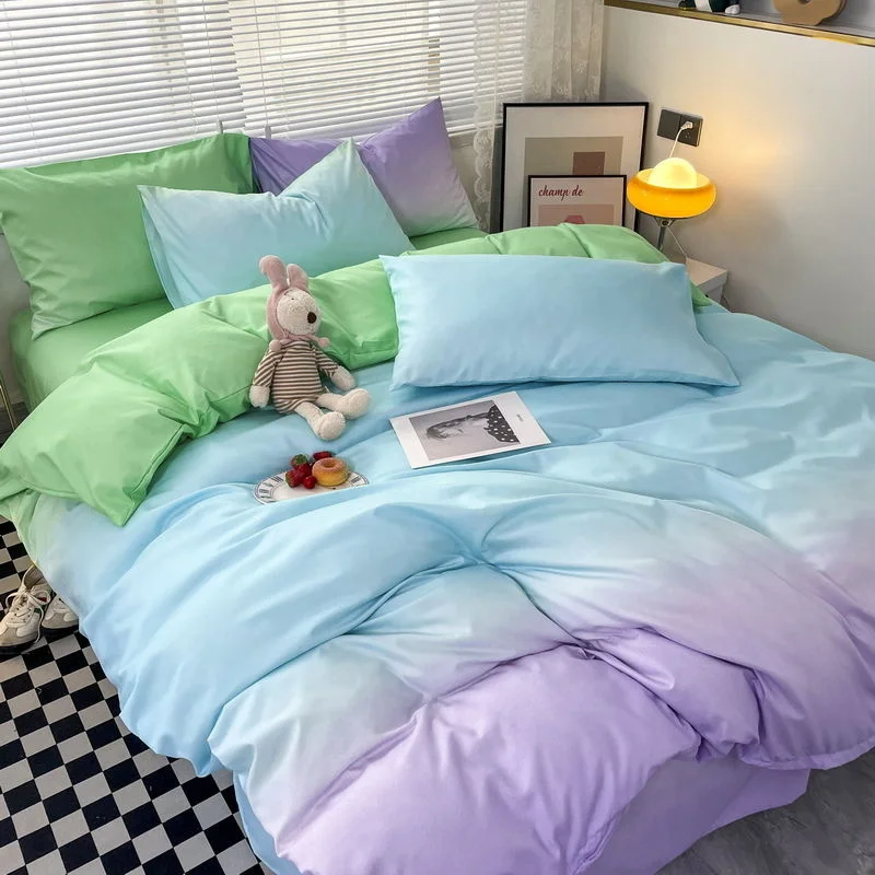 Gradient Color Bedding Set Washed Cotton Flat Bed Sheet Set Pillowcase Duvet Cover Full Queen Korean Style Bedding Set
Gradient Color Bedding Set Washed Cotton Flat Bed Sheet Set Pillowcase Duvet Cover Full Queen Korean Style Bedding Set