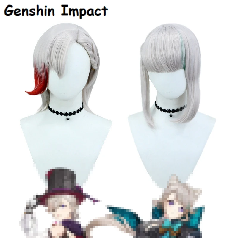 Парик для косплея Lyney Lynette из фильма «Game Genshin Impact», короткие волосы серого цвета для косплея аниме, топ из искусственной кожи головы, 38 см
Парик для косплея Lyney Lynette из фильма «Game Genshin Impact», короткие волосы серого цвета для косплея аниме, топ из искусственной кожи головы, 38 см