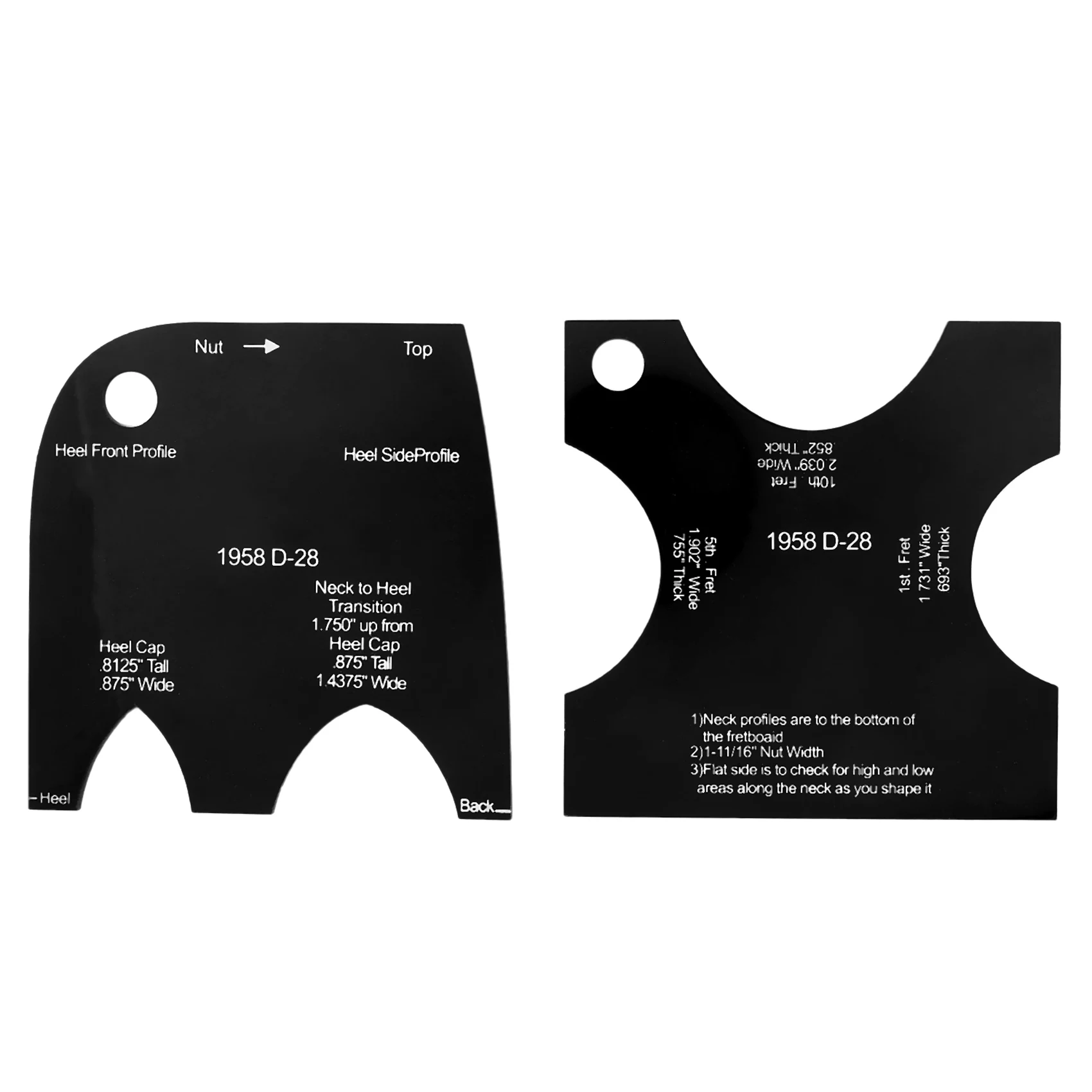 2Pcs Guitar Making Template Acrylic Neck Shaping Templates Set Repair Reference Tool for Martin Guitar 1958 000-28
2Pcs Guitar Making Template Acrylic Neck Shaping Templates Set Repair Reference Tool for Martin Guitar 1958 000-28