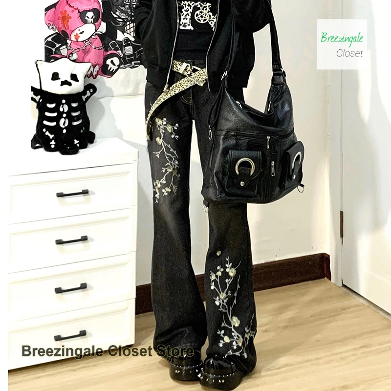American retro water-washed embroidered flowers micro-la jeans female summer fashion spice girls slim wide-leg long pants.
American retro water-washed embroidered flowers micro-la jeans female summer fashion spice girls slim wide-leg long pants.