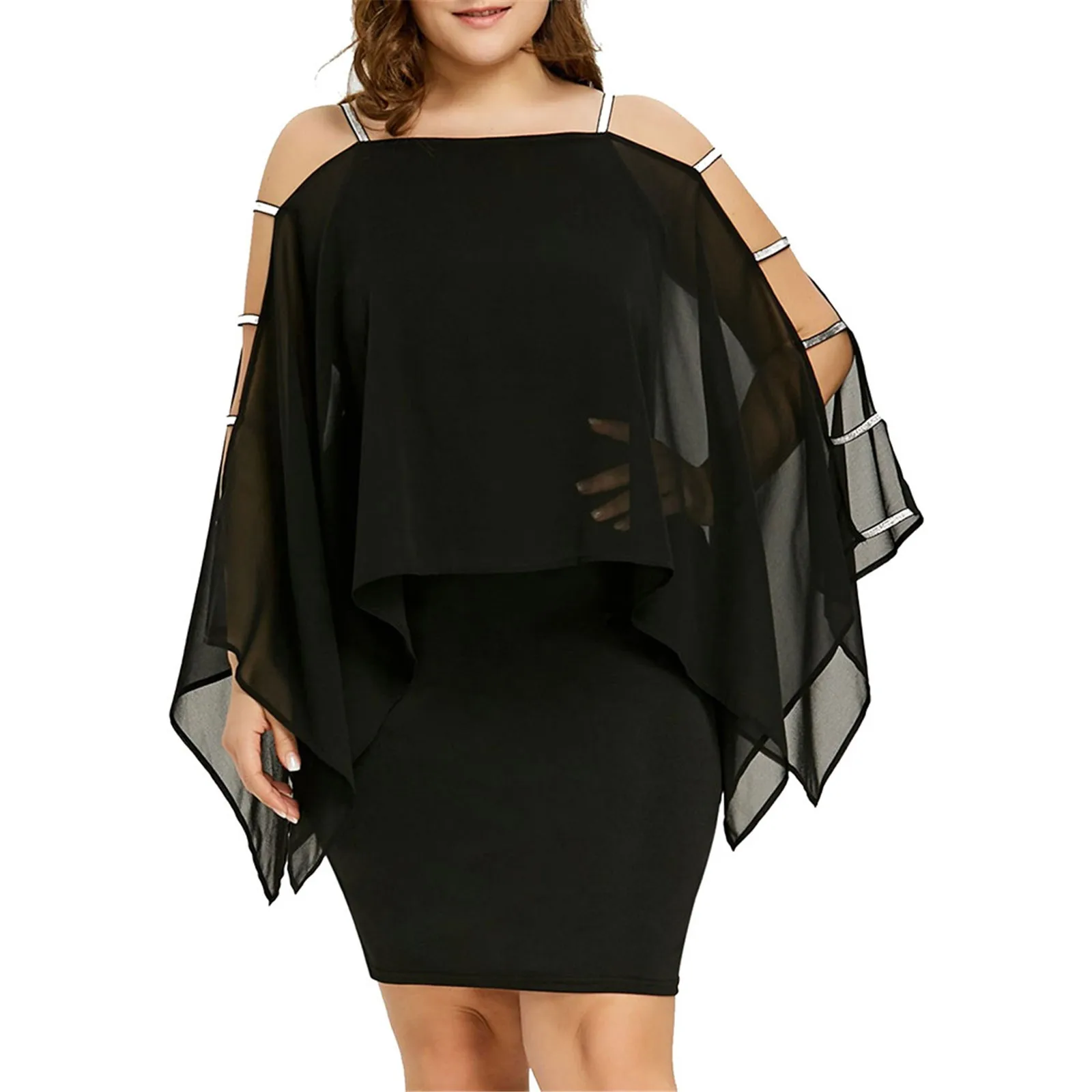 Womens Plus Size Ladder Cut Overlay Asymmetric Chiffon Strapless Mini Dress vestidos de mujer casual 2022 vestido de mujer
Womens Plus Size Ladder Cut Overlay Asymmetric Chiffon Strapless Mini Dress vestidos de mujer casual 2022 vestido de mujer