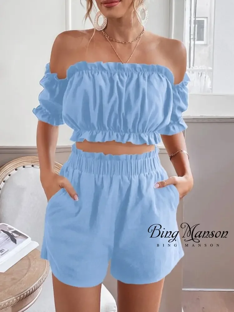 2023 Spring Leisure Women's Solid Color Collage Short Sleeve Swimwear Women's Summer Women's Swimwear Solid Color Beach Set
2023 Spring Leisure Women's Solid Color Collage Short Sleeve Swimwear Women's Summer Women's Swimwear Solid Color Beach Set