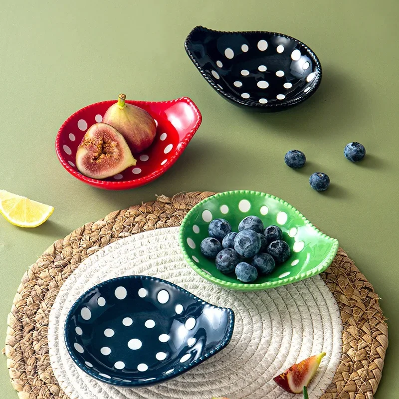 Korean Cartoon Polka Dot Ceramic Dipping Dish Set Creative Multi-color Household Condiment Dishes 4-piece Set Kitchen Tableware
Korean Cartoon Polka Dot Ceramic Dipping Dish Set Creative Multi-color Household Condiment Dishes 4-piece Set Kitchen Tableware