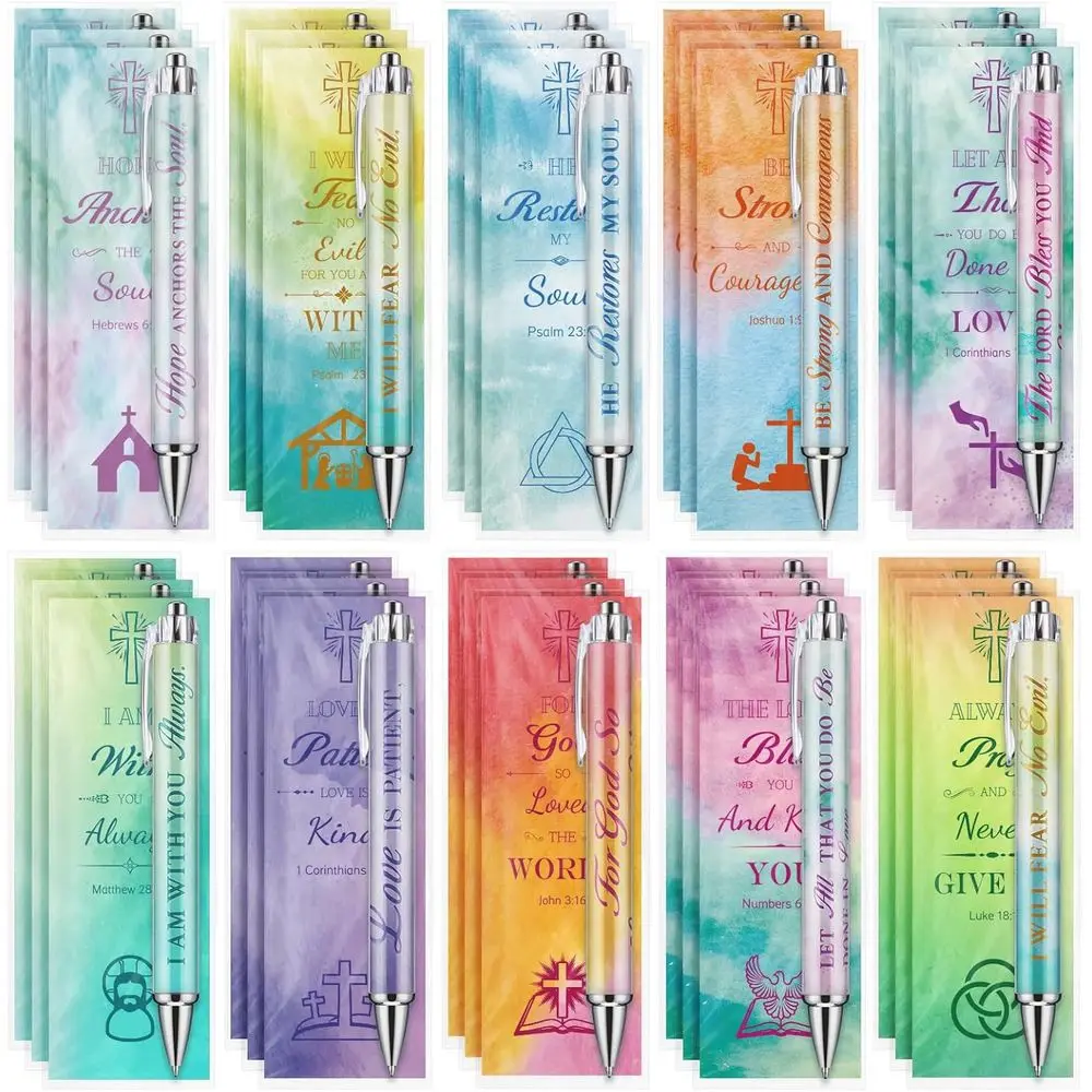 Christian Bible Verse Pens Set - Bulk Religious Gifts for Women, Church, Easter - Black Ink Stylus Pens (Classic Style)
Christian Bible Verse Pens Set - Bulk Religious Gifts for Women, Church, Easter - Black Ink Stylus Pens (Classic Style)