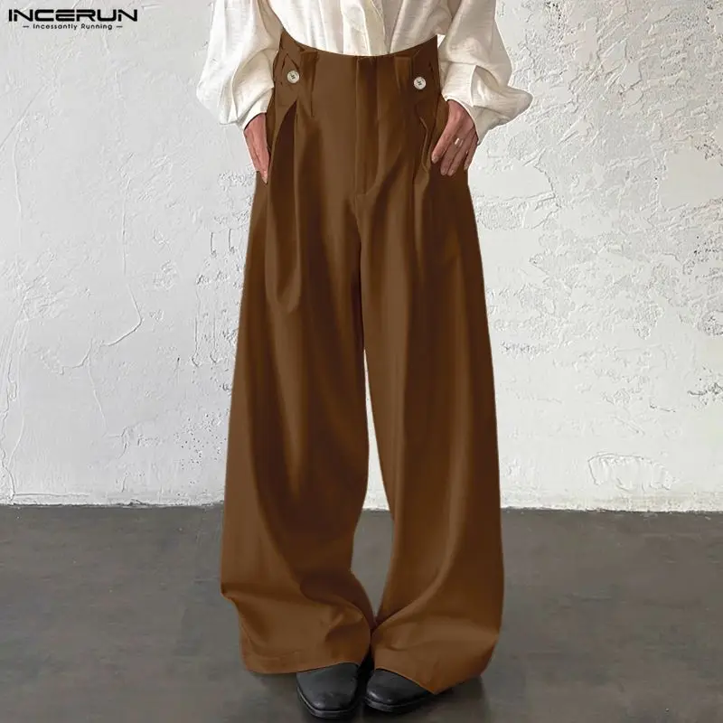 INCERUN мужские брюки однотонные брюки на пуговицах для бега с высокой талией повседневные брюки мужские уличные свободные модные мужские широкие брюки S-5XL
INCERUN мужские брюки однотонные брюки на пуговицах для бега с высокой талией повседневные брюки мужские уличные свободные модные мужские широкие брюки S-5XL