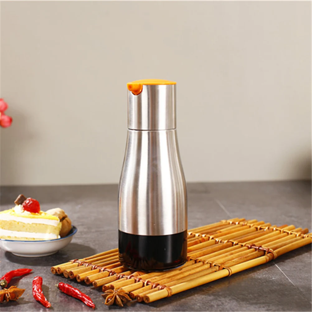 Stainless Steel Oil Dispenser Vinegar Bottle Glass Container Kitchen Anti-Leak Sauce Pourer Polished Surface Condiment Storage 
Stainless Steel Oil Dispenser Vinegar Bottle Glass Container Kitchen Anti-Leak Sauce Pourer Polished Surface Condiment Storage