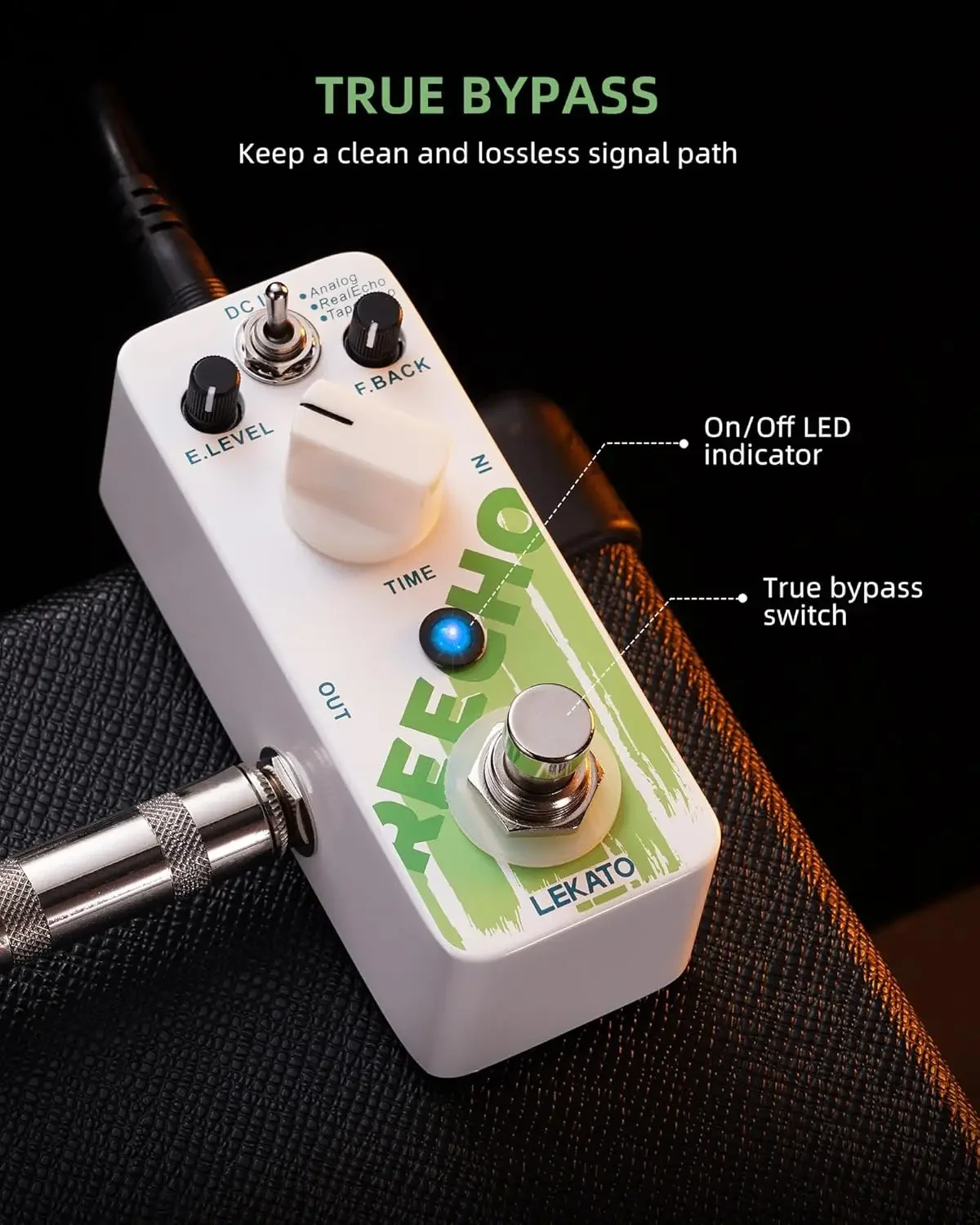 Lekato 2025 New Delay Pedal Analog Delay Guitar Pedal True Bypass with 3 Delay Modes for Electric Guitar Dc 9V
Lekato 2025 New Delay Pedal Analog Delay Guitar Pedal True Bypass with 3 Delay Modes for Electric Guitar Dc 9V