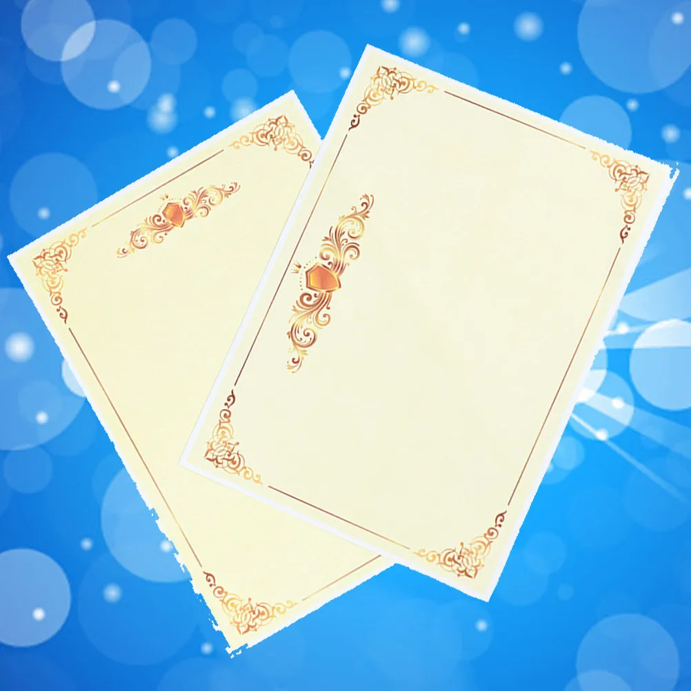 100Pcs Certificate Paper A4 Metallic Gold Border Easy Personalize for Award Ceremony Graduation Recognition
100Pcs Certificate Paper A4 Metallic Gold Border Easy Personalize for Award Ceremony Graduation Recognition