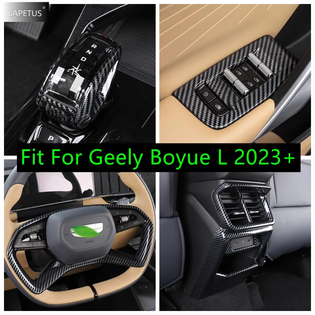Carbon Fiber Auto Steering Wheel / Rear Air Vent Outlet / Window Glass Lift Accessories Cover Trim For Geely Boyue L 2023 2024
Carbon Fiber Auto Steering Wheel / Rear Air Vent Outlet / Window Glass Lift Accessories Cover Trim For Geely Boyue L 2023 2024