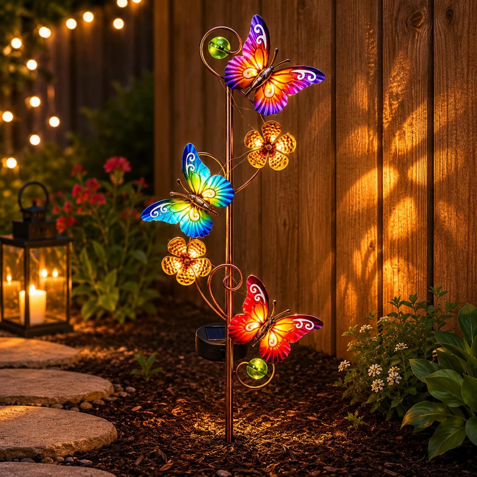 Metal Butterfly Solar Stake Decorative Solar Butterfly Garden Light Flower Stake Light Vine-Like Outdoor Decor Multicolored
Metal Butterfly Solar Stake Decorative Solar Butterfly Garden Light Flower Stake Light Vine-Like Outdoor Decor Multicolored