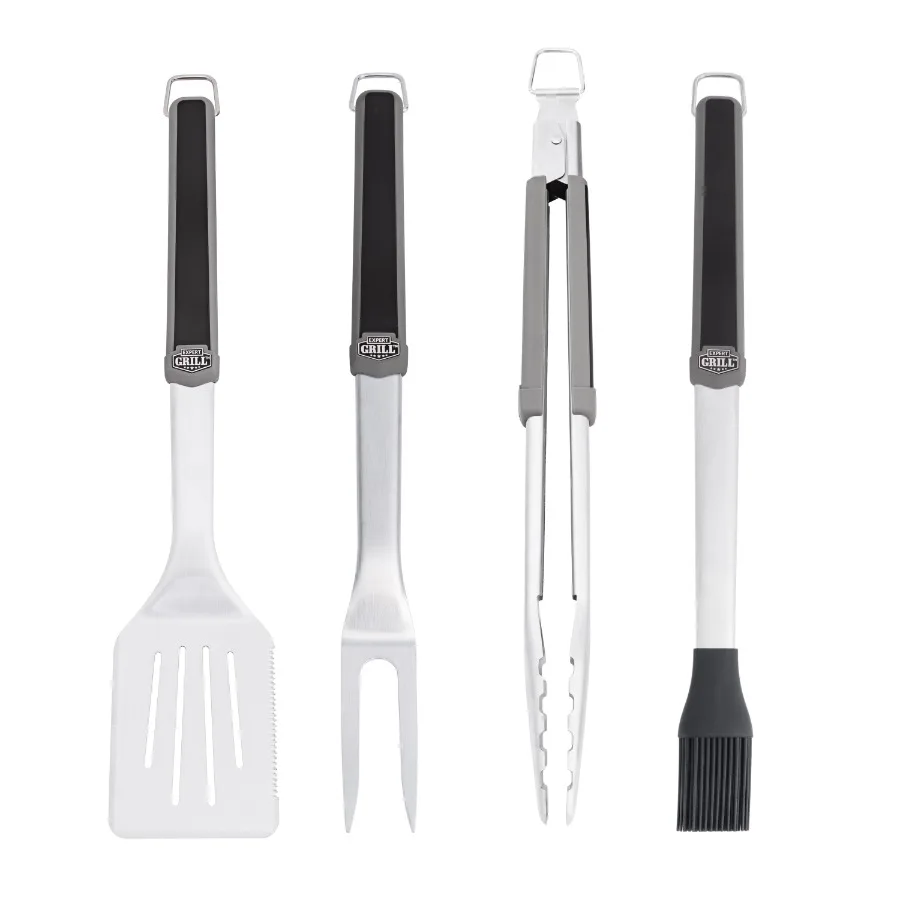 Grilling Accessories BBQ Grill Tools Set 4 Pieces Stainless Steel Grill Kit
Grilling Accessories BBQ Grill Tools Set 4 Pieces Stainless Steel Grill Kit
