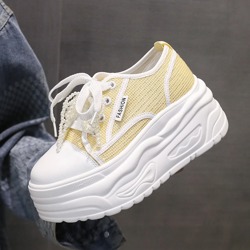 8CM Air Mesh Platform Wedge Sneakers High Brand Casual Women Shoes Ladies Vulcanize Summer Breathable Vulcanized Shoes Sandals
8CM Air Mesh Platform Wedge Sneakers High Brand Casual Women Shoes Ladies Vulcanize Summer Breathable Vulcanized Shoes Sandals