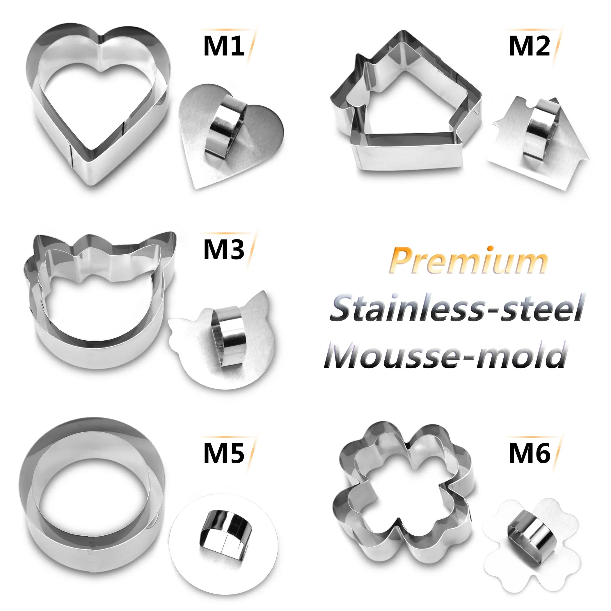 Kinds 3in1 Mousse Cake Molds Dessert Set - 2x Stainless Steel Moulds with Pusher
Kinds 3in1 Mousse Cake Molds Dessert Set - 2x Stainless Steel Moulds with Pusher