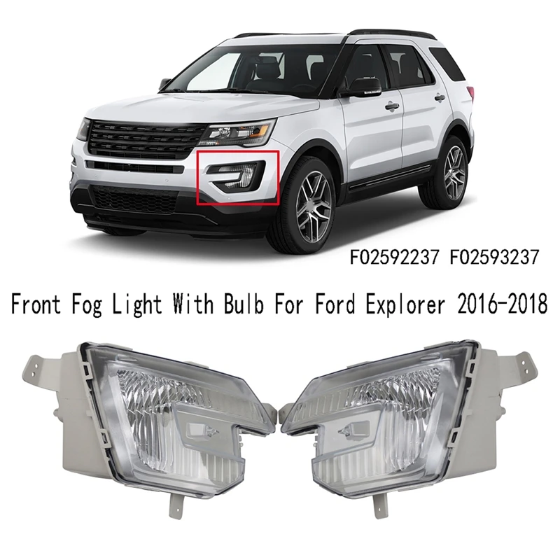 Front Fog Light With Bulb For Ford Explorer 2016-2018 Front Bumper Daytime Running Lights
Front Fog Light With Bulb For Ford Explorer 2016-2018 Front Bumper Daytime Running Lights