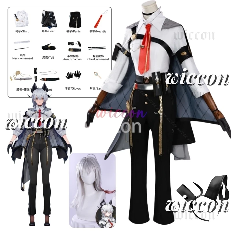 Zani Cosplay Anime Game Wuthering Waves Costume OL Uniform Sexy Cape Tie Suit Pants Headwear Horn Earring Jirai Kei Customized
Zani Cosplay Anime Game Wuthering Waves Costume OL Uniform Sexy Cape Tie Suit Pants Headwear Horn Earring Jirai Kei Customized