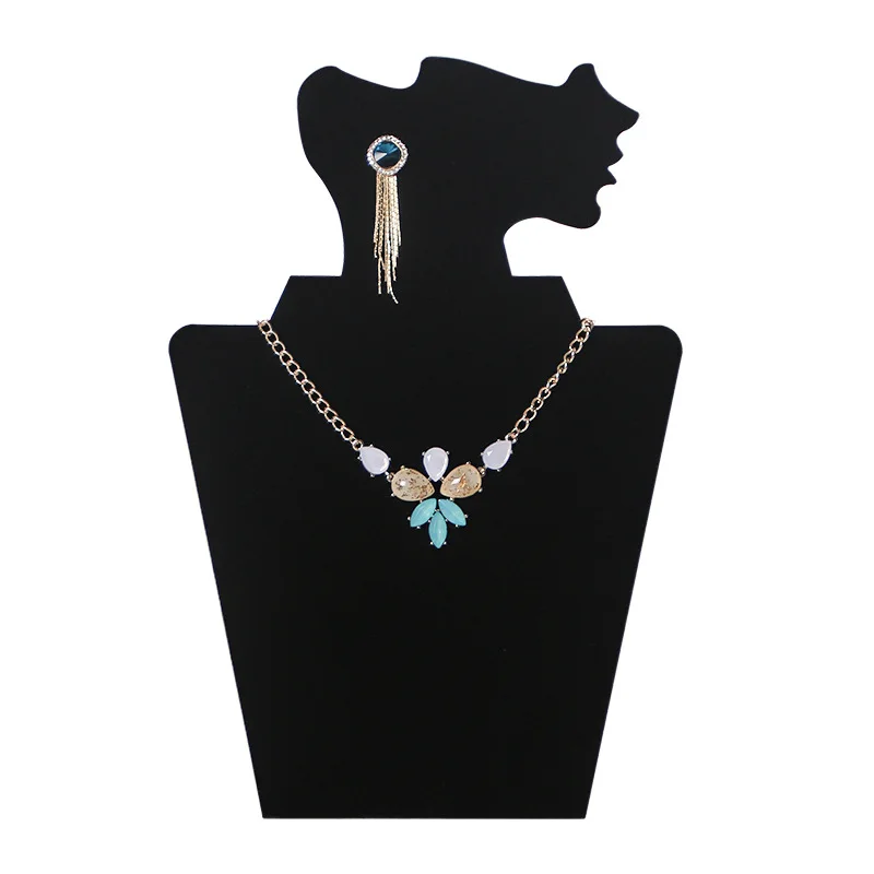 Black Vevlet Lateral Face Earring Necklace Pendant Display Board Stand Jewelry Organizer Holder Case Rack
Black Vevlet Lateral Face Earring Necklace Pendant Display Board Stand Jewelry Organizer Holder Case Rack