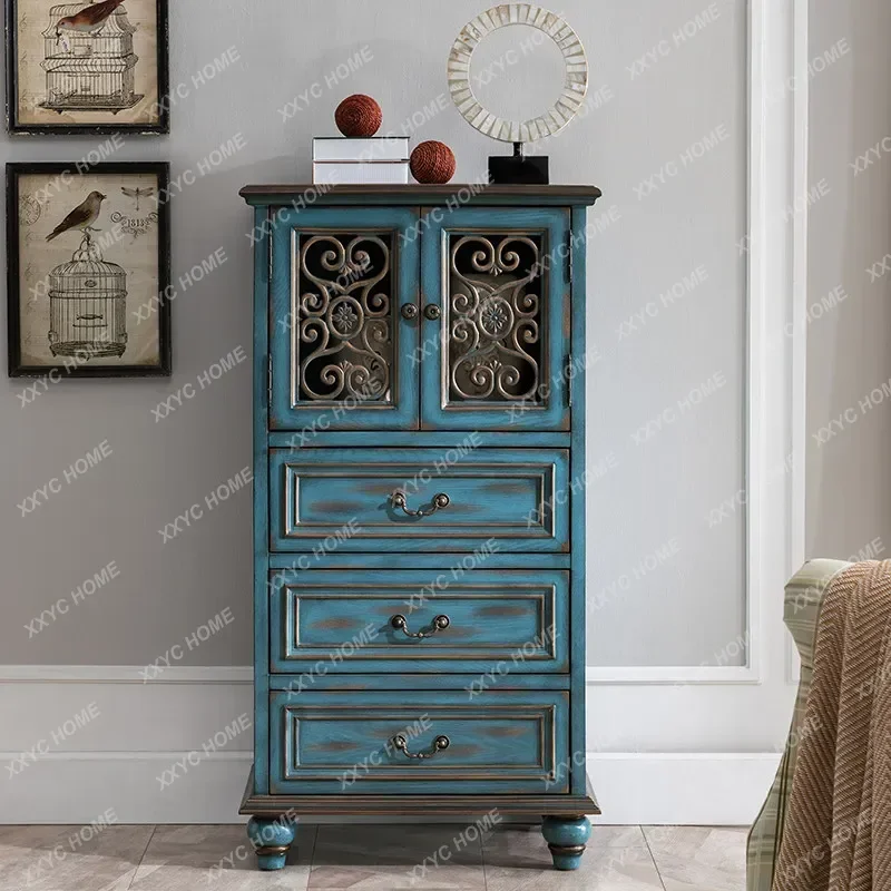 -style solid wood chest cabinet -style drawer cabinet with door retro and old side cabinetTJ
-style solid wood chest cabinet -style drawer cabinet with door retro and old side cabinetTJ