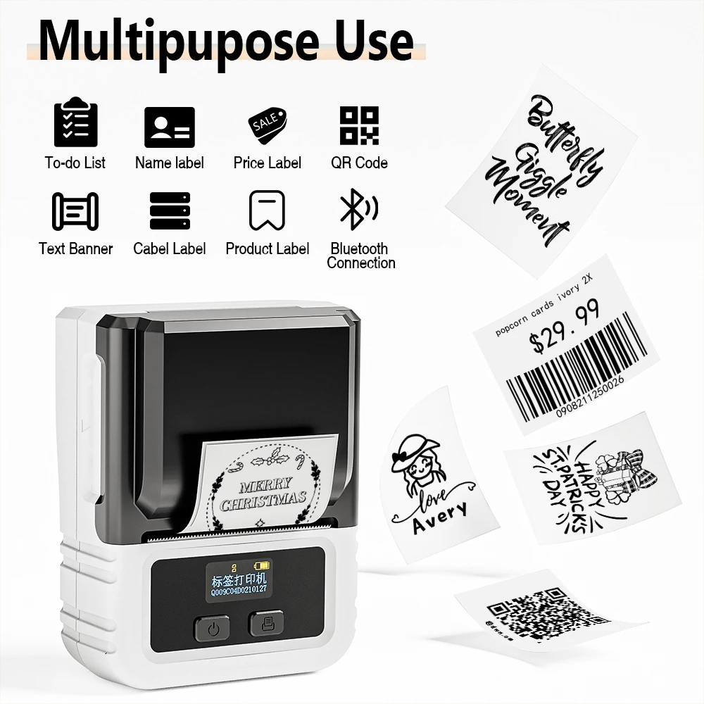 M120 Label Maker Machine with Tape, 2 Inch Thermal Label Printer for Small Bussiness, Office, Home, Barcode, Address, Logo
M120 Label Maker Machine with Tape, 2 Inch Thermal Label Printer for Small Bussiness, Office, Home, Barcode, Address, Logo
