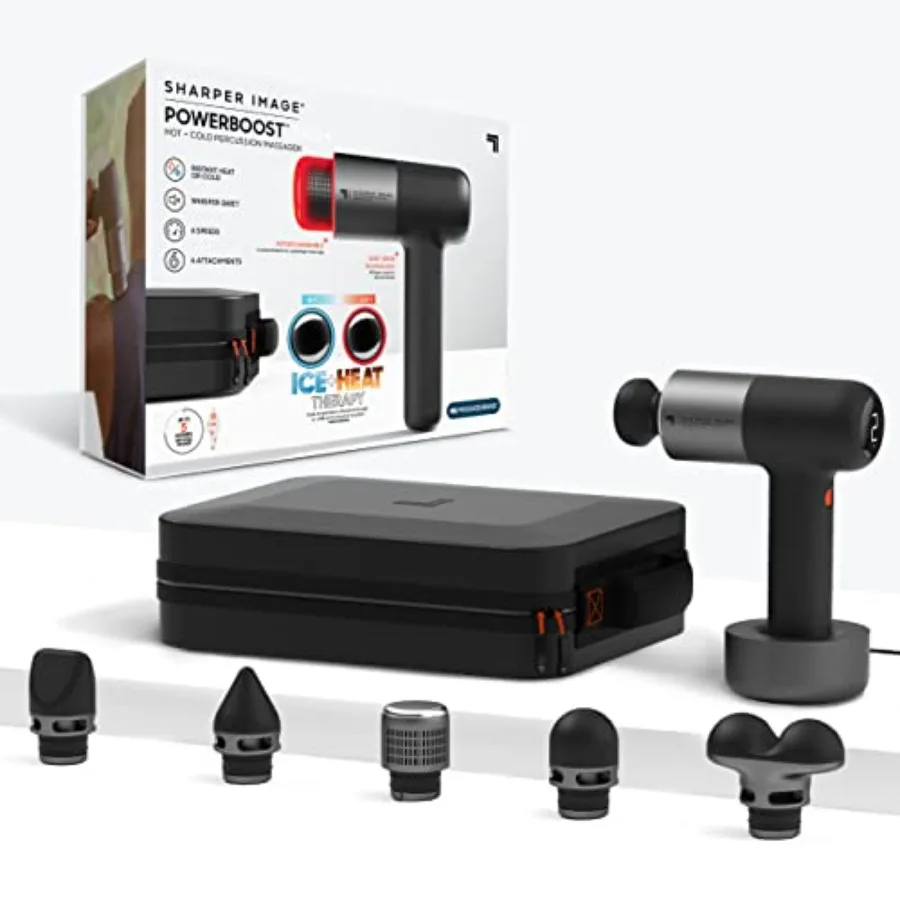 Массажный пистолет для глубокого перкуссионного массажа, Powerboost Pro+ с функцией горячего и холодного массажа, перезаряжаемый ручной массажер, 6 регулируемых скоростей, 6 насадок
Массажный пистолет для глубокого перкуссионного массажа, Powerboost Pro+ с функцией горячего и холодного массажа, перезаряжаемый ручной массажер, 6 регулируемых скоростей, 6 насадок