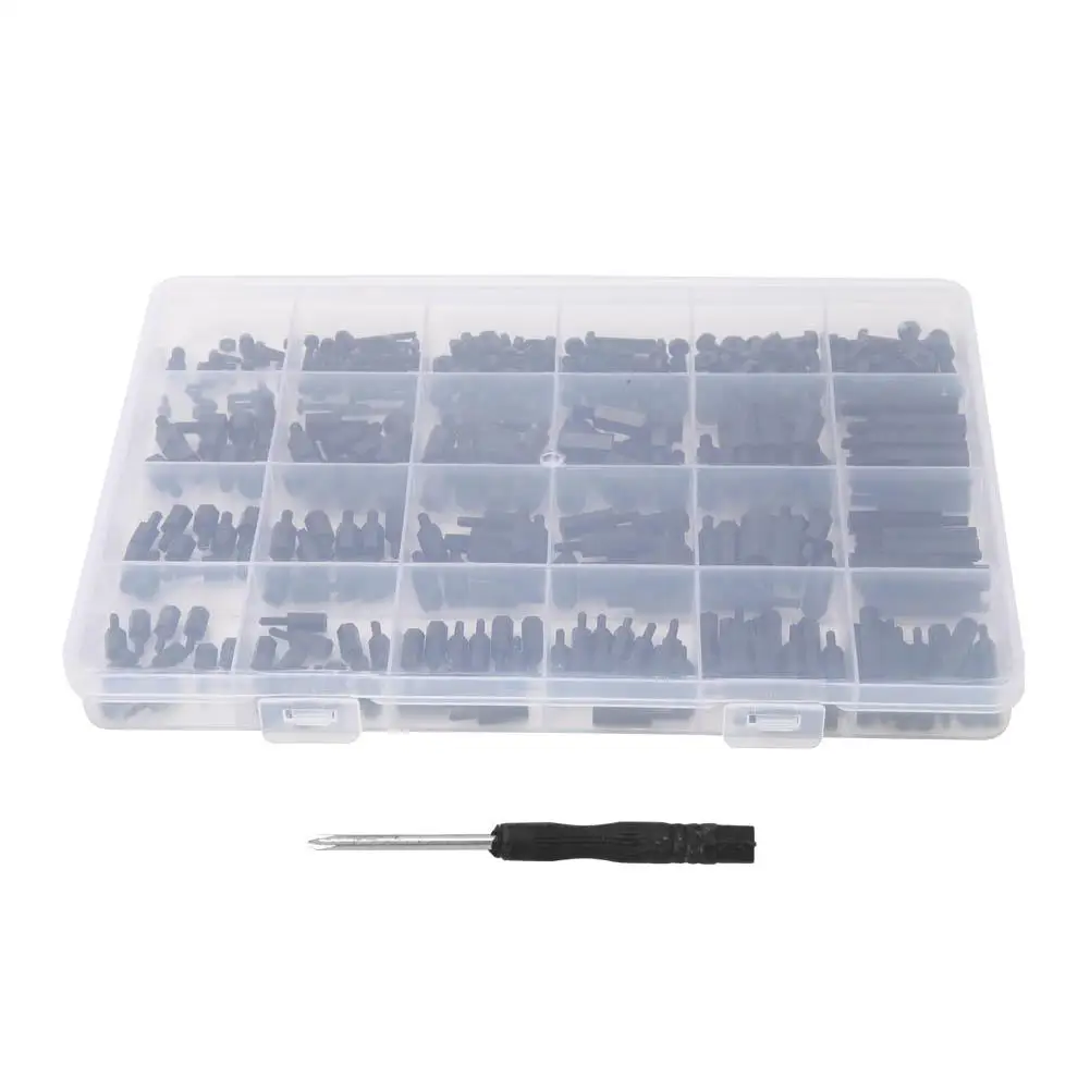 360Pcs Black Nylon Hex Standoff Spacer Assortment Kit for PCB Circuit Board M2/M2.5/M3 Male Female Head Screw Nut
360Pcs Black Nylon Hex Standoff Spacer Assortment Kit for PCB Circuit Board M2/M2.5/M3 Male Female Head Screw Nut