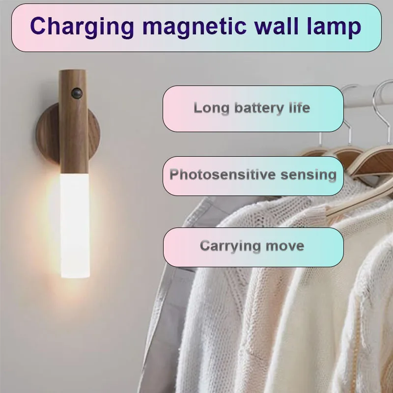 Motion Sensor Light Indoor Night Light Wall Sconce Wooden Rechargeable Portable Magnetic Battery Operated LED Night Light
Motion Sensor Light Indoor Night Light Wall Sconce Wooden Rechargeable Portable Magnetic Battery Operated LED Night Light