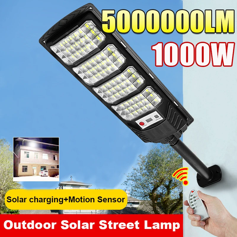 5000000LM 1000W Outdoor Solar Lamp Super Bright Solar Sensor Wall Light Waterproof Sunlight Powerful Garden Street Patio Lights
5000000LM 1000W Outdoor Solar Lamp Super Bright Solar Sensor Wall Light Waterproof Sunlight Powerful Garden Street Patio Lights