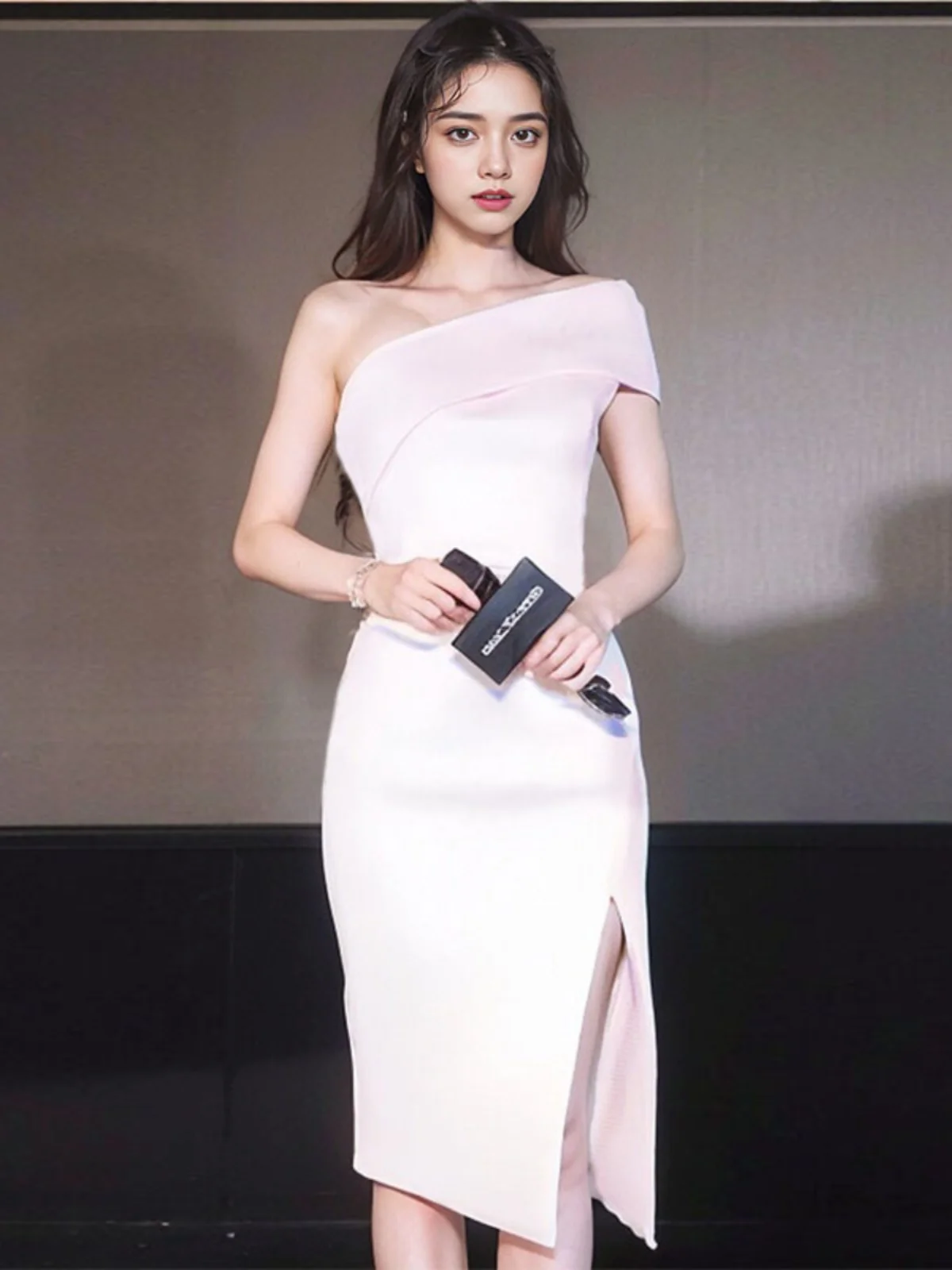 Ele White Evening Gown Single oulder Birthday Par Annual Meeting Host Women's Dr Luxury High End Faion
Ele White Evening Gown Single oulder Birthday Par Annual Meeting Host Women's Dr Luxury High End Faion