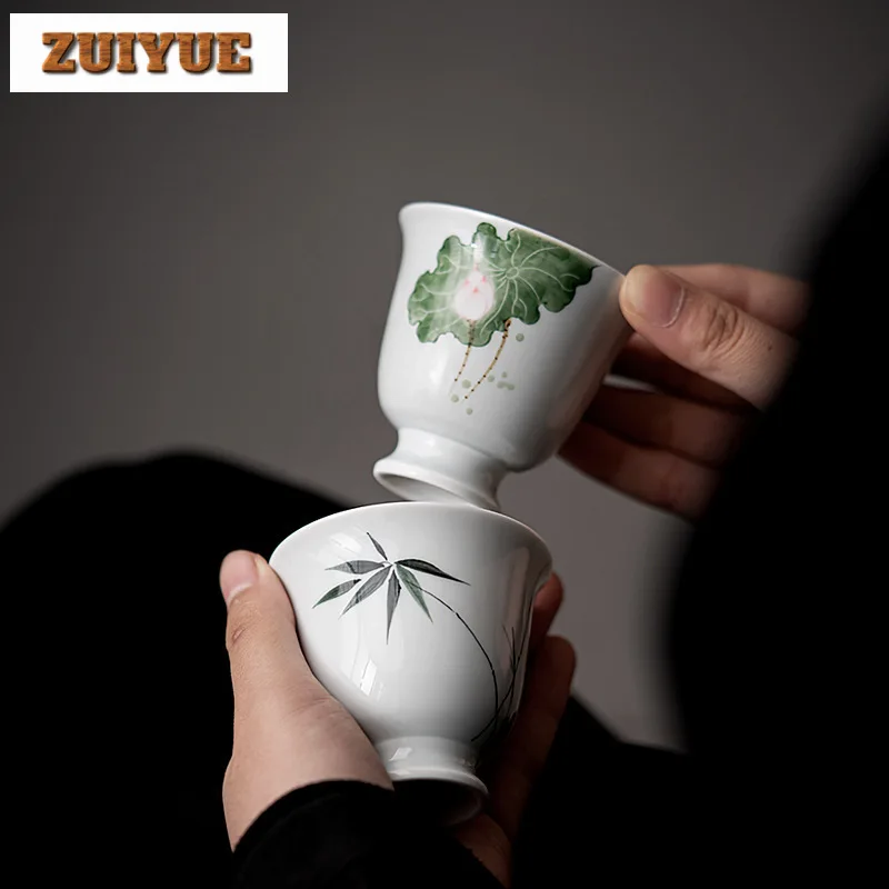Hand-painted Bamboo Tea Cup High Feet Master Cup Personal Chazhan Meditation Cup Teasting Tea Bowl Ceramic Mug Teaware Drinking
Hand-painted Bamboo Tea Cup High Feet Master Cup Personal Chazhan Meditation Cup Teasting Tea Bowl Ceramic Mug Teaware Drinking