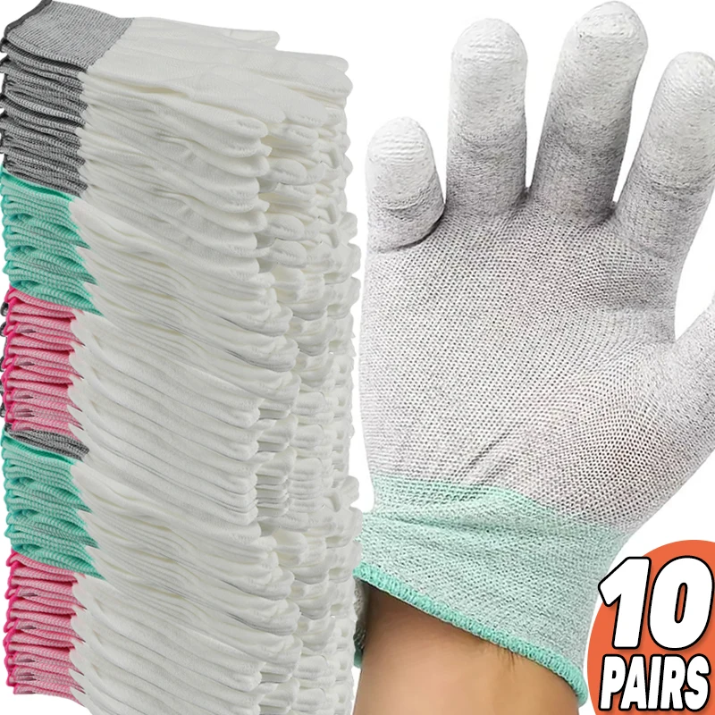 1/10 пар антистатических перчаток, антистатические ESD электронные рабочие перчатки, противоскользящие перчатки с покрытием из искусственной кожи для защиты пальцев
1/10 пар антистатических перчаток, антистатические ESD электронные рабочие перчатки, противоскользящие перчатки с покрытием из искусственной кожи для защиты пальцев