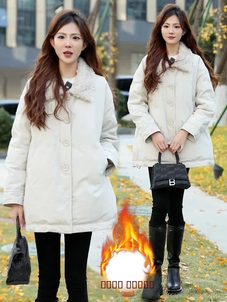 Korean Sle Fce Lined Thiened Warm Cotton Jaet Women's Winter Coat Loose Fit Faionable Commute Sle Zipper Closure
Korean Sle Fce Lined Thiened Warm Cotton Jaet Women's Winter Coat Loose Fit Faionable Commute Sle Zipper Closure