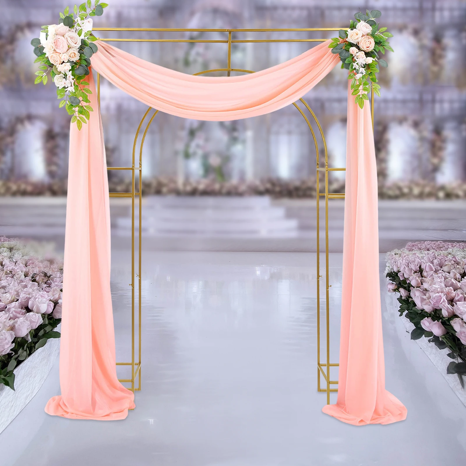 Wedding Arch Backdrop Stand, Gold Wedding Arches for Ceremony Square Metal Balloon Arch Stand Garden Arbor Frame for Wedding
Wedding Arch Backdrop Stand, Gold Wedding Arches for Ceremony Square Metal Balloon Arch Stand Garden Arbor Frame for Wedding