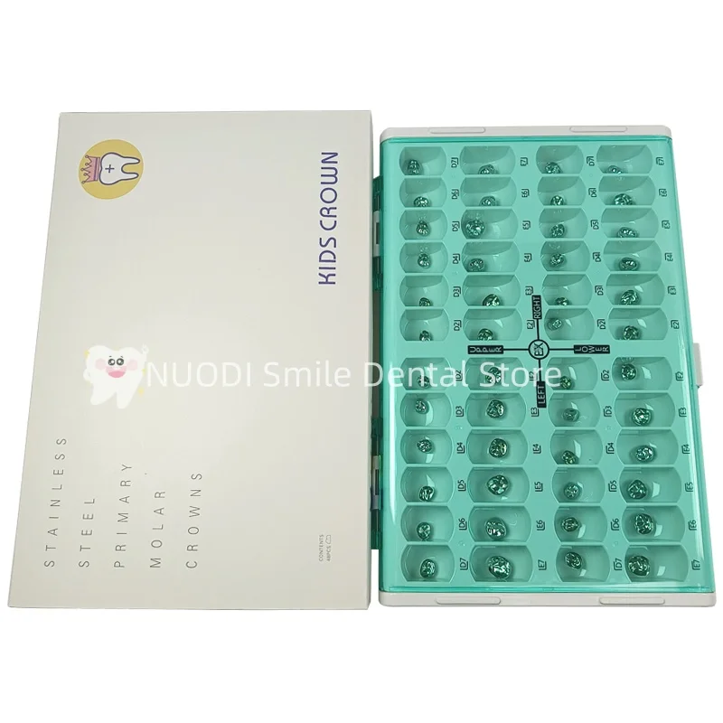 48PCS Dental Kids Primary Molar Crowns Preformed Metal Crown Pediatric Crown for 1st 2nd Molar Dentistry Orthodontic Materials
48PCS Dental Kids Primary Molar Crowns Preformed Metal Crown Pediatric Crown for 1st 2nd Molar Dentistry Orthodontic Materials