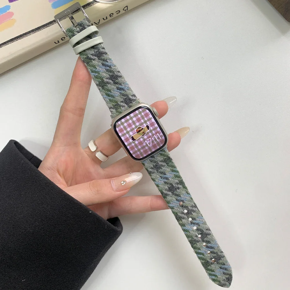 Women Woolen Strap for Apple Watch Ultra 2 49mm 10 46mm Soft Fashion Band for iwatch series 9 8 7 6 5 4 3 SE 45mm 44mm Bracelet
Women Woolen Strap for Apple Watch Ultra 2 49mm 10 46mm Soft Fashion Band for iwatch series 9 8 7 6 5 4 3 SE 45mm 44mm Bracelet