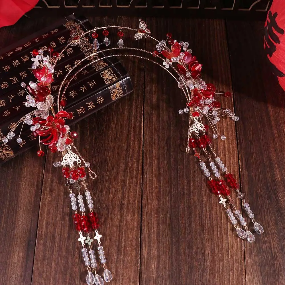 Retro Chinese Style Bride Tiaras Tassel Flower Bride Headdress Luxury Gem Wedding Hairband Hair Jewelry
Retro Chinese Style Bride Tiaras Tassel Flower Bride Headdress Luxury Gem Wedding Hairband Hair Jewelry