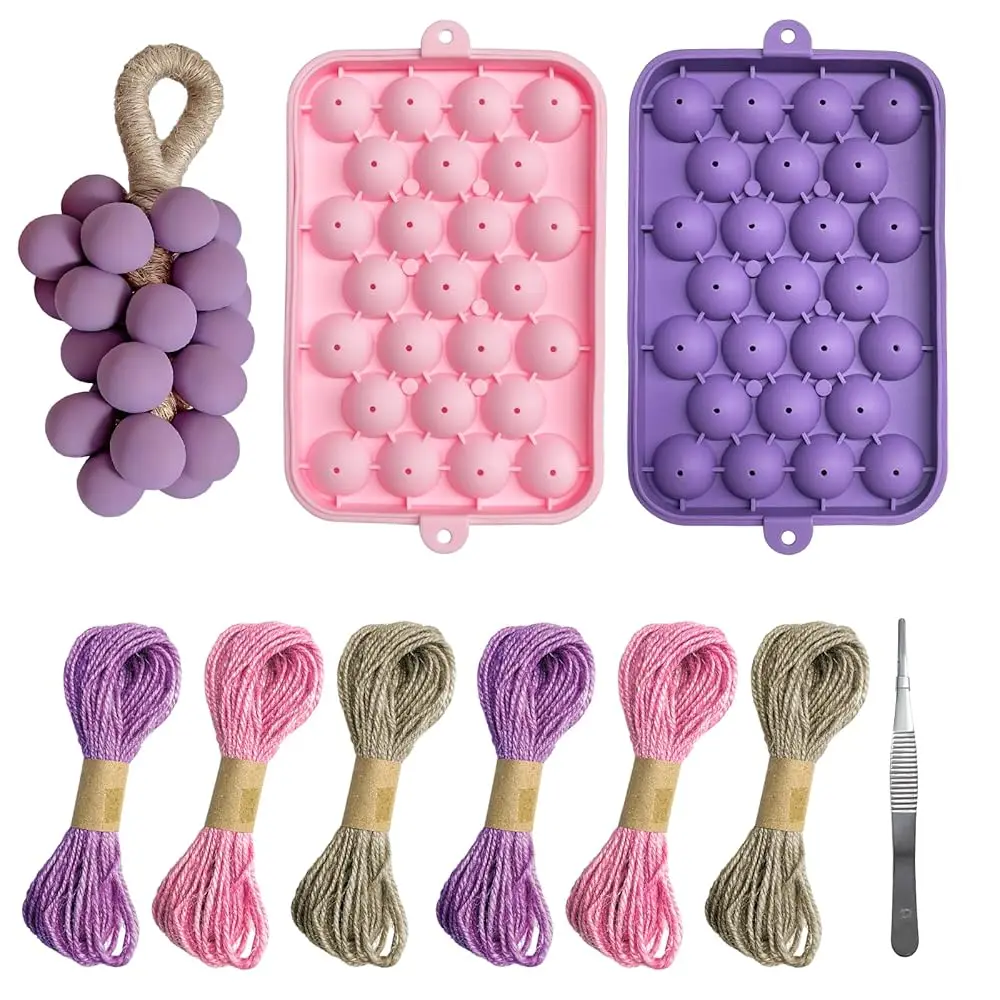 Grape Soap Making Kit,Handmade Soap Grape Mould,Hemp Rope,Tweezers,Can be Given as A Gift
Grape Soap Making Kit,Handmade Soap Grape Mould,Hemp Rope,Tweezers,Can be Given as A Gift