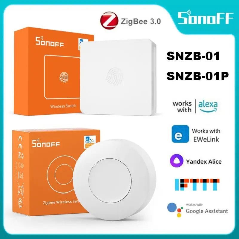 Беспроводной переключатель SONOFF Zigbee, устройство с двухсторонней кнопкой управления, для умного дома, работает с Alexa
Беспроводной переключатель SONOFF Zigbee, устройство с двухсторонней кнопкой управления, для умного дома, работает с Alexa
