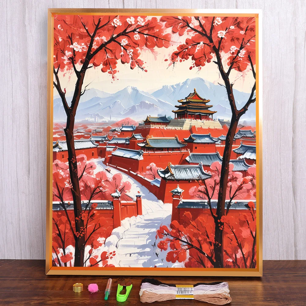 Forbidden City In Winter Pre-Printed Cross-Stitch Patterns Embroidery Painting Handmade Craft Sewing For Adults Needle Stamped
Forbidden City In Winter Pre-Printed Cross-Stitch Patterns Embroidery Painting Handmade Craft Sewing For Adults Needle Stamped