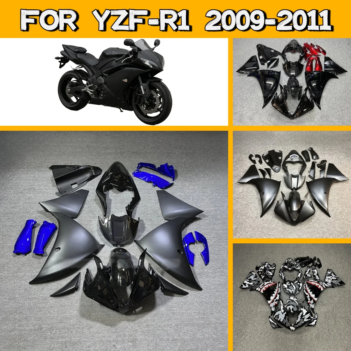 Комплект уникальных пластиковых обтекателей для Yamaha YZFR1 2009, 2010, 2011 годов, изготовленных методом литья под давлением, на заказ (09, 10, 11)
Комплект уникальных пластиковых обтекателей для Yamaha YZFR1 2009, 2010, 2011 годов, изготовленных методом литья под давлением, на заказ (09, 10, 11)