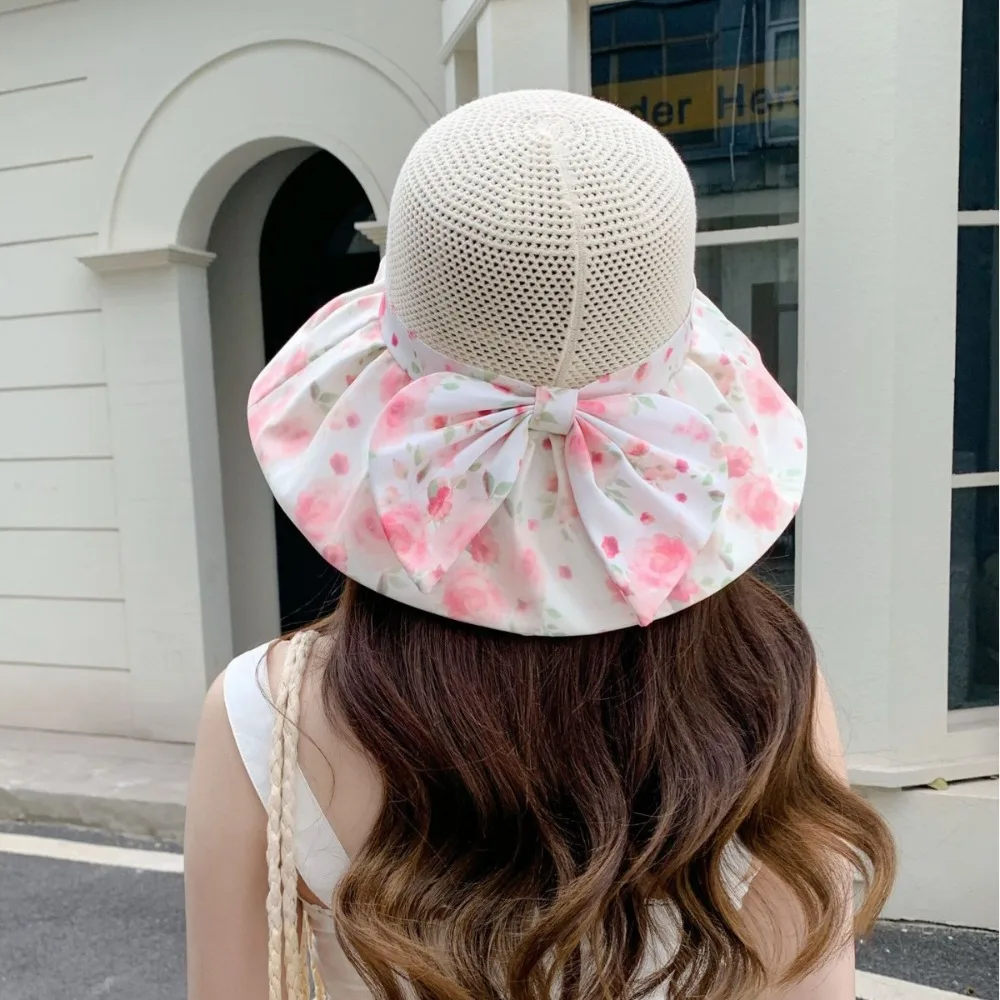 New Bowknot Women's Bucket Hat Foldable Sun Protection Sunshade Cap Breathable Beach Hat Spring
New Bowknot Women's Bucket Hat Foldable Sun Protection Sunshade Cap Breathable Beach Hat Spring