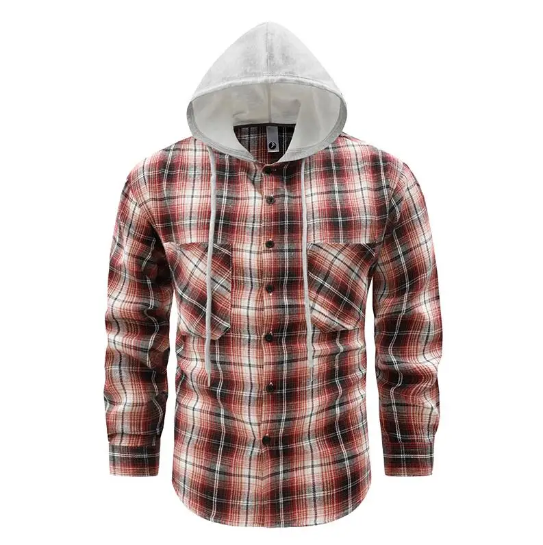 New Fashion Men Hooded Long-sleeved Plaid Casual Shirts Male Outdoor Trendy Loose Daily Leisure Shirts Man Large Size Shirts 4XL
New Fashion Men Hooded Long-sleeved Plaid Casual Shirts Male Outdoor Trendy Loose Daily Leisure Shirts Man Large Size Shirts 4XL