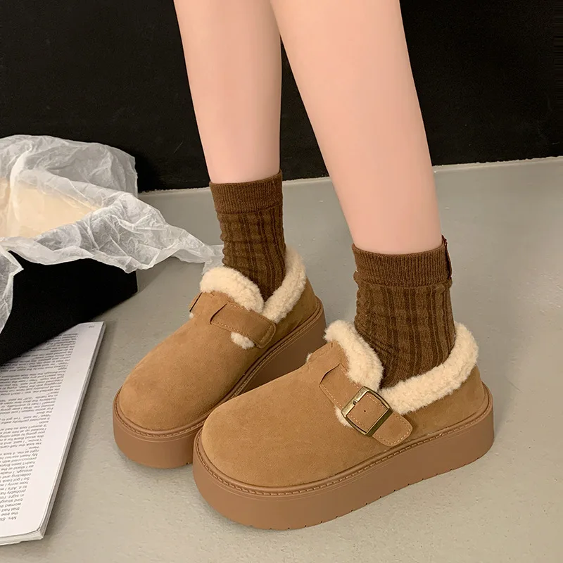 Fashionable Retro Women's Birkfoot Snow Boots Fleece Lined Bean Bean Shoes Thick Bottom Warm Cotton Shoes for Winter
Fashionable Retro Women's Birkfoot Snow Boots Fleece Lined Bean Bean Shoes Thick Bottom Warm Cotton Shoes for Winter