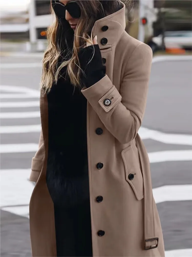 Women's Coat Casual Long Outerwears 2025 Autumn Winter Warm Female Jackets Single Breasted Turn-down Collar Single Solid Coats
Women's Coat Casual Long Outerwears 2025 Autumn Winter Warm Female Jackets Single Breasted Turn-down Collar Single Solid Coats