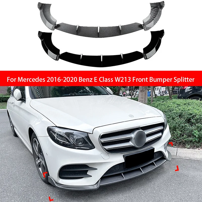 For Mercedes Benz E Class W213 E260 E300 E43 AMG 2016-2020 ABS Car Front Bumper Lip Front Shovel Exterior Canard Splitter
For Mercedes Benz E Class W213 E260 E300 E43 AMG 2016-2020 ABS Car Front Bumper Lip Front Shovel Exterior Canard Splitter
