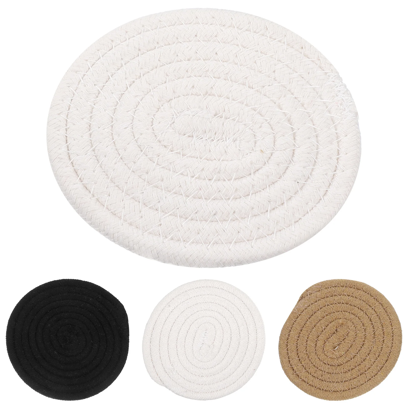 4Pcs Woven Cotton Heat-Resistant Placemats Round Dining Mat Pot Cup Table Protection Washable Reusable Multi-Color
4Pcs Woven Cotton Heat-Resistant Placemats Round Dining Mat Pot Cup Table Protection Washable Reusable Multi-Color