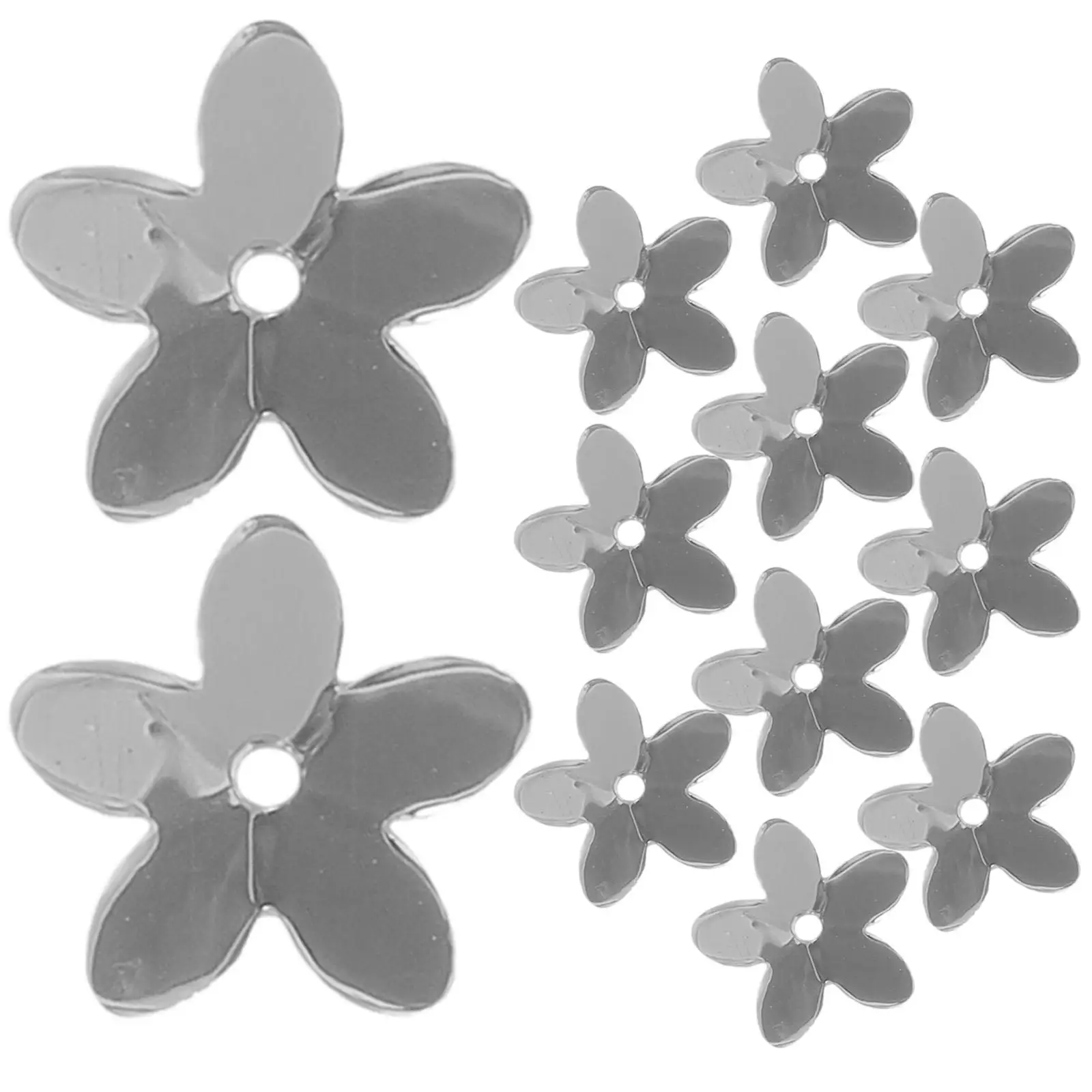 50g Silver Sequins PVC Flower Beads Clothing Accessories 5 Rhinestones Decorations Loose Patch Plastic DIY Craft Jewelry
50g Silver Sequins PVC Flower Beads Clothing Accessories 5 Rhinestones Decorations Loose Patch Plastic DIY Craft Jewelry