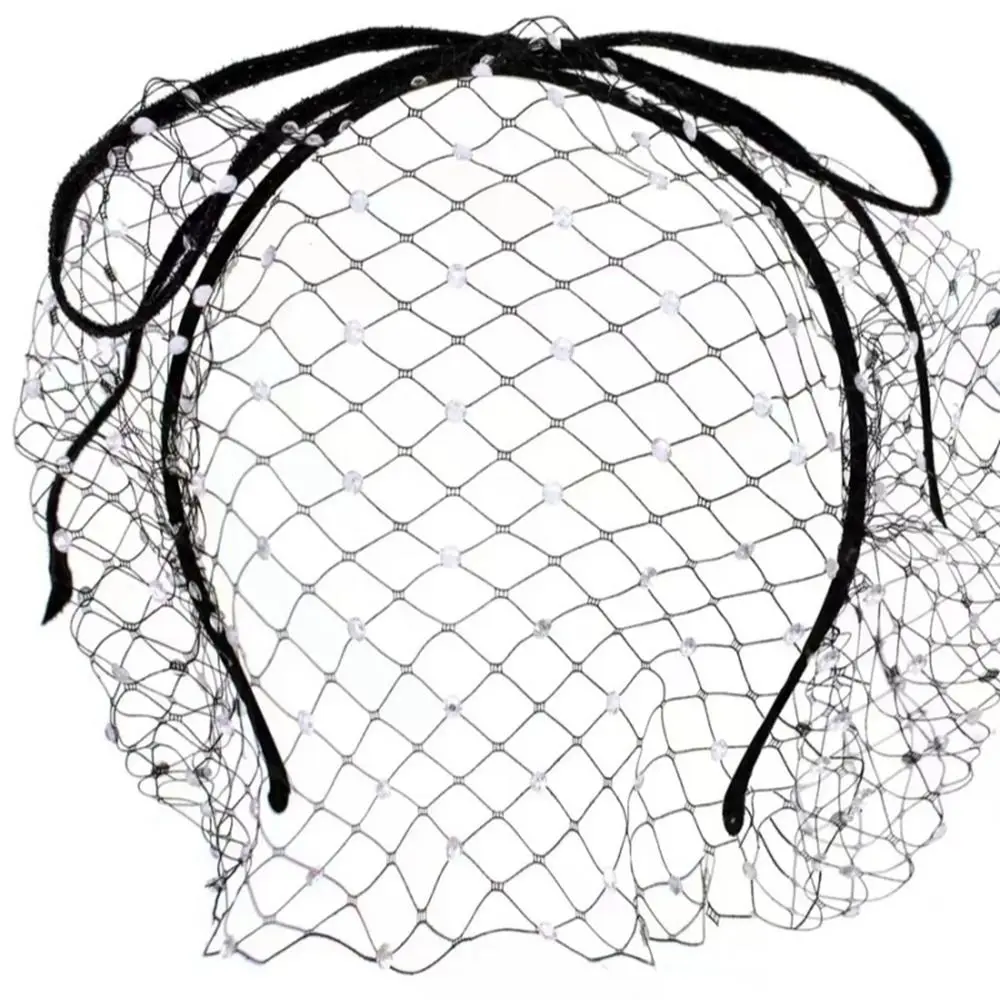Cute Black Mesh Bow Headband Cloth Bowknot Bride Veil Hair Hoop Princess Korean Style Rhinestone Headband Female
Cute Black Mesh Bow Headband Cloth Bowknot Bride Veil Hair Hoop Princess Korean Style Rhinestone Headband Female