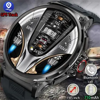 For Huawei Xiaomi GPS Track Smart Watch Men 1.85-Inch Ultra HD AMOLED Screen 710 Mah Battery Bluetooth Call SmartWatch 2024 New
