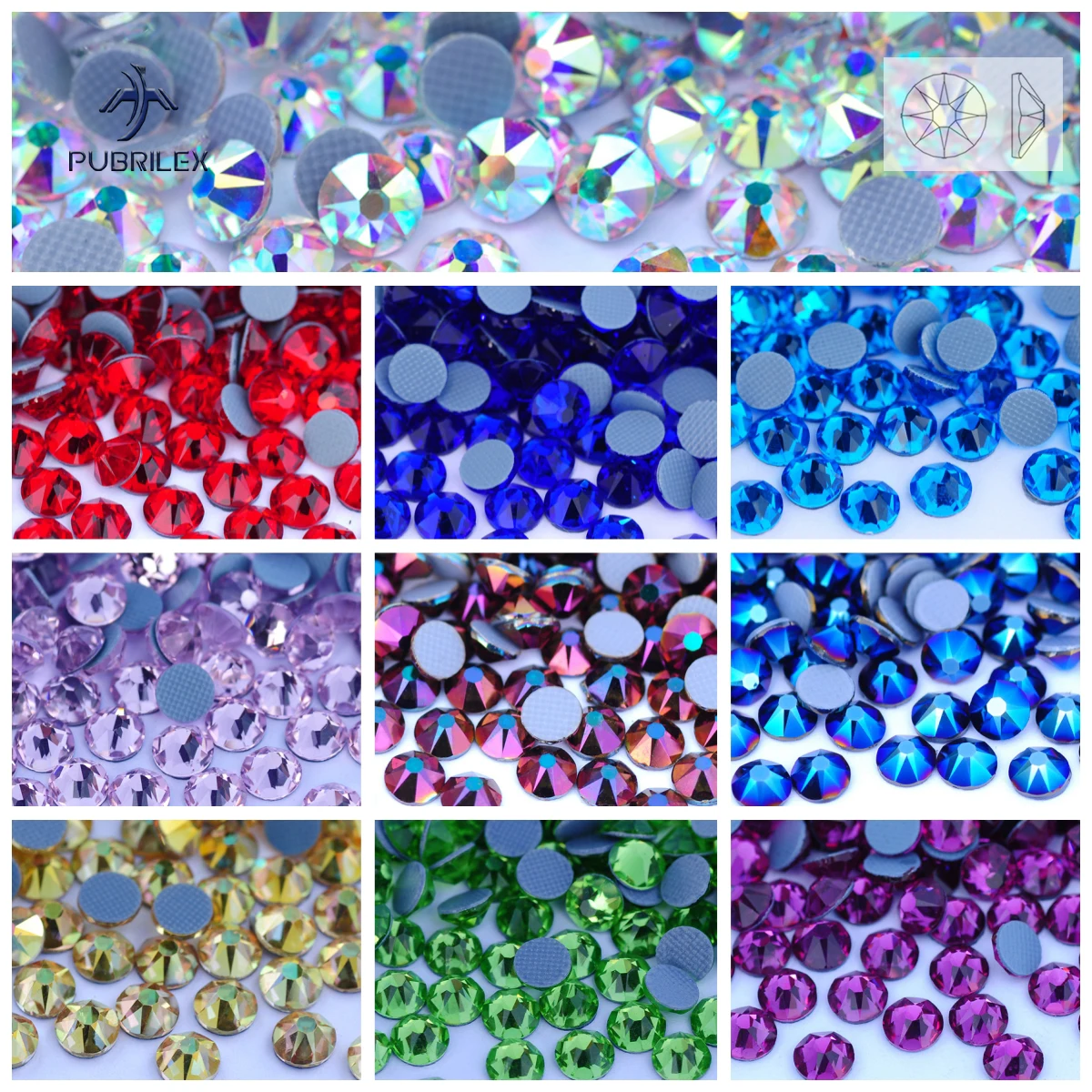 PUBRILEX 2088HF 8 big 8 small Super Glue 16cut Hotfix Crystal 16 Cut Face Iron On Rhinestones Decor Wedding Dress Clothes
PUBRILEX 2088HF 8 big 8 small Super Glue 16cut Hotfix Crystal 16 Cut Face Iron On Rhinestones Decor Wedding Dress Clothes