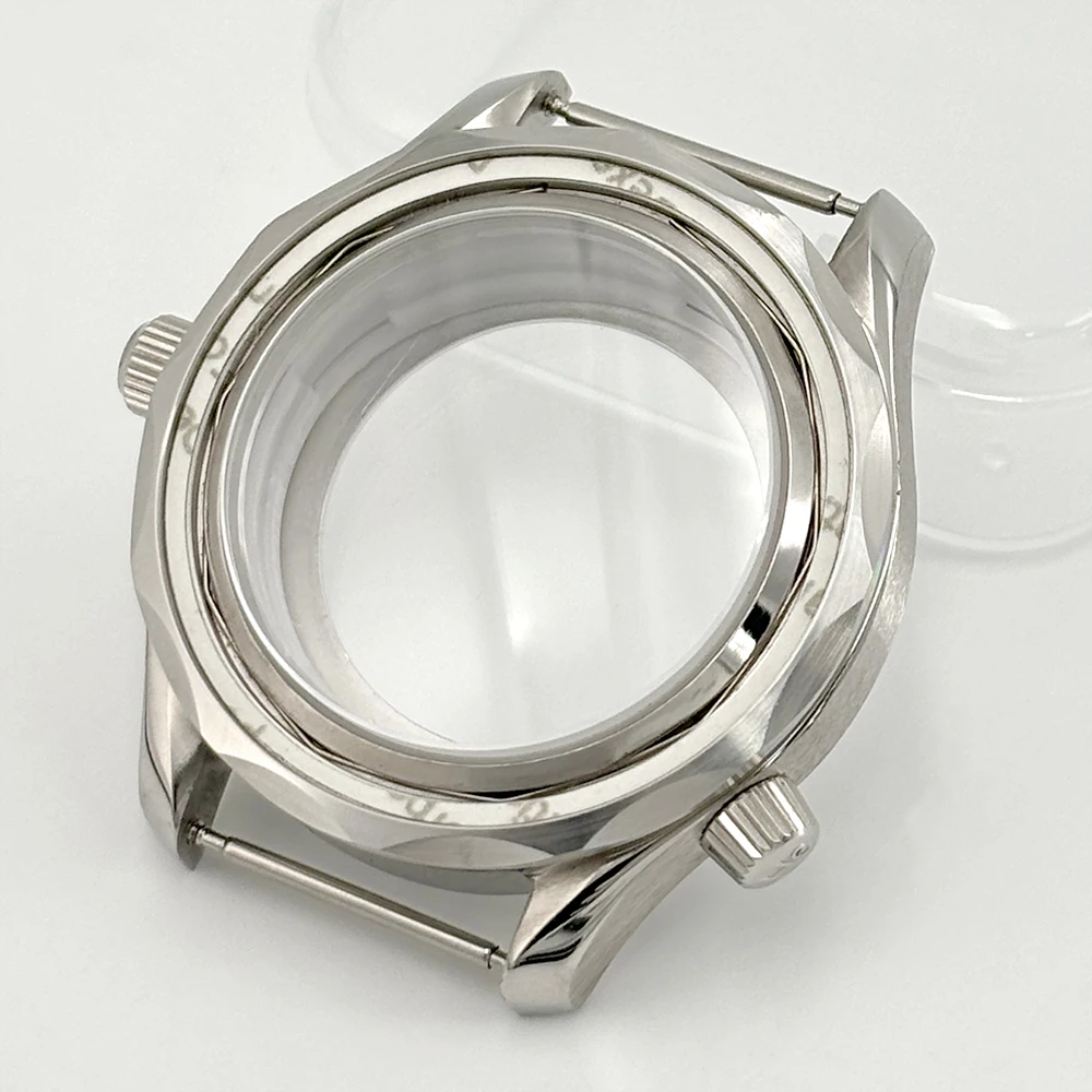 42mm water-resistant stainless steel sapphire glass case, compatible with NH35 movement, transparent back cover watch accessory
42mm water-resistant stainless steel sapphire glass case, compatible with NH35 movement, transparent back cover watch accessory