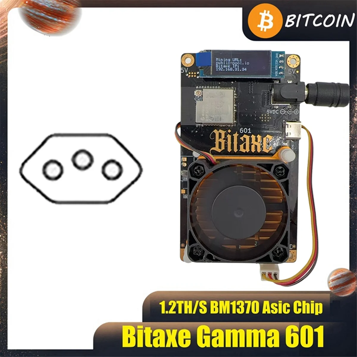 T07CHOT-Bitaxe Gamma 601 Solo Lottery Miner 1.2TH/S BM1370 Asic Chip 18-22W From Antminer S21 Pro Bitcoin BTC Miner BR PLUG
T07CHOT-Bitaxe Gamma 601 Solo Lottery Miner 1.2TH/S BM1370 Asic Chip 18-22W From Antminer S21 Pro Bitcoin BTC Miner BR PLUG